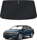 KUST Windshield Sun Shade for Volkswagen VW Jetta Accessories 2019-2024 2025 2026 Window Shade Sun Visor Cover Foldable Blocks UV Rays Keep Car Cooler