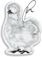 WIRESTER Hanging Air Freshener for Car, Home, Bathroom, Office, Decorative Charm Ornaments, White Silkie Chicken