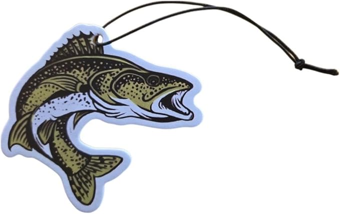 ThatsRad Car Air Freshener Duck Fly Fishing Fish Hunting Stocking Stuffer (One Size, Walleye/Ocean Scent)