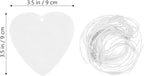LIFKOME 50 Pcs Heart Shape Sublimation Felt Air Freshener Blanks with Elastic Straps for Diy Car Vent and Home Decoration 3.54 Inch