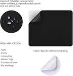 3pcs Canvas Repair Patch Waterproof Self-Adhesive Vinyl Repair Kit for Sofas,Tents,Car Seats,Furniture,Pop Up Canopy,Down Jacket,9x11 Inch,Black
