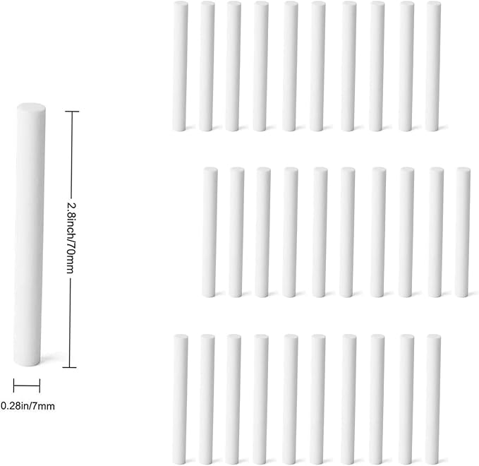 30 Packs Car Diffuser Refill Sticks for Car Diffuser Vent Clips, 2.75 X 0.27 Inch Absorbent Refill Replacement Wick, Humidifier Sticks Filter Replacement Wick