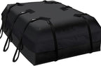 SR1 Performance USA Waterproof Rooftop Cargo Bag – Car Roof Carrier for Cars/SUVs with/Without Rack, Includes Non-Slip Mat, Heavy-Duty Straps, Lock for Secure Travel Storage (15 Cubic Feet, No Logo)