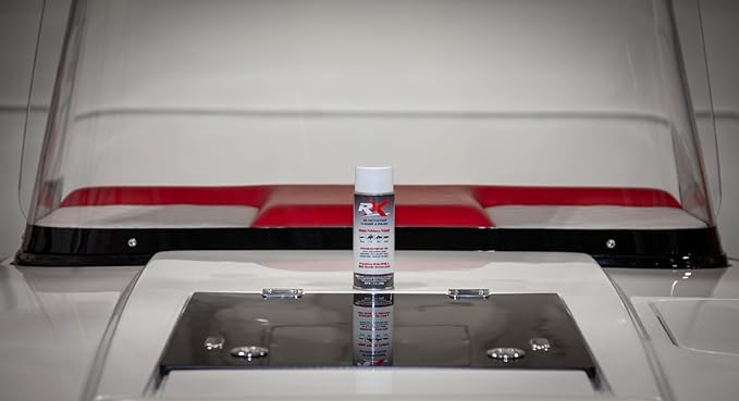 Hardline Products USA RX UV Protectant Cleaner & Polish – Advanced Marine & Powersport Detailing Spray for Vinyl, Isinglass, Plastic, & Strata Glass – 100% UVA/UVB Protection with Microfiber Towel