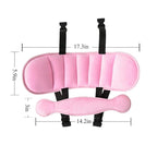 Toddler Car Seat Head Support Neck Pillow Strap - Kids and Baby Safety Neck Relief Head Support Band Sleep Strap with Adjustable Belt, Pink