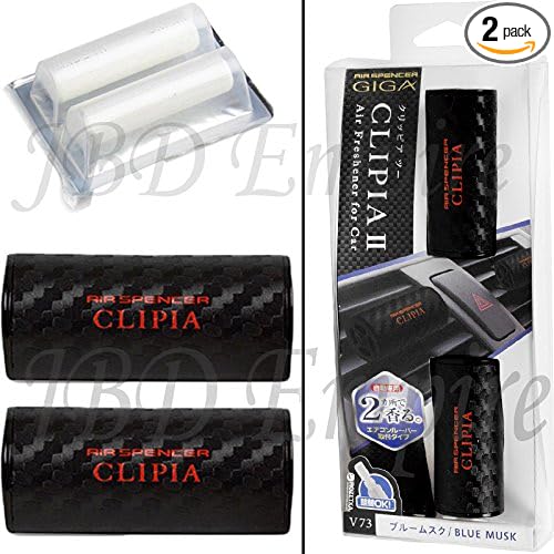 Carbon Fiber Air Spencer Giga CLIPIA II / 2 Car Air Freshener - Made in Japan (Blue Musk (V73))