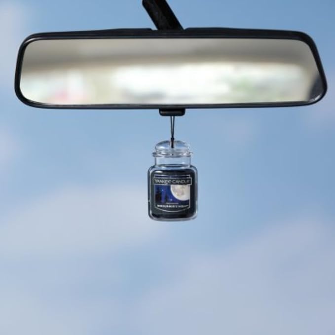 Yankee Candle Car Air Fresheners, Hanging Car Jar Ultimate, Neutralizes Odors Up To 30 Days, Midsummer's Night, 0.96 OZ (Pack of 12)