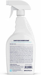 BRIOTECH Sanitizer Disinfectant Hypochlorous Spray, Kills 99.99% of Viruses & Bacteria, Eliminates Odor, Gentle for Nurseries & Play Rooms, Rinse Free Surface Sanitizer, 32 fl oz (Pack of 2)