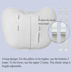 TESBEAUTY Nappa Leather Headrest Pillow 2 Packs for Tesla Neck Pillow Uniquely Designed for Tesla Model Y/3/S/X Tesla Car Neck Support Cushion for People Under 5'7" White