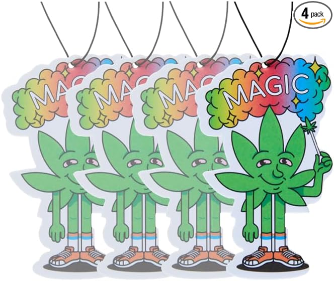 Funny Naughty Unique Car Air Fresheners Scented With Premium Oils By Fresh Fresheners (Magic Marijuana)