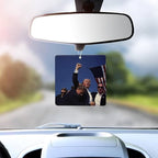 Trump Fight Car Air Freshener, Patriotic Trump Merchandise with Iconic Image, Fresh Linen Scent, 2 Packs