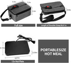 Portable Oven, 110V Portable Food Warmer Personal Portable Oven Mini Electric Heated Lunch Box for Reheating & Raw Food Cooking in Office, Travel, Potlucks and Home Kitchen (Gray)
