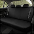 BESULEN Car Back Seat Cover, Dustproof Elastic Cloth Vehicle Rear Seat Bench Protector for Pets Kids, Waterproof Stretch Automobile Interior Accessories, Universal for Sedan Truck SUV (Black)