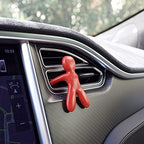 Cesare Car Air Freshener Peppermint Fragrance Red Long Lasting 45 Days Air Vent Clip Uses Alcohol-Free Fragrance Oil Non-Toxic EVA Material