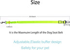 3 Colors Dog Safety Seat Belt,Quality Polyester Fabric,Adjustable,360° zinc Alloy Buckle,with Elastic,High Strength,Wear-Resistant and Durable,Easy to Install,Easy to Wash(Blue)