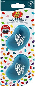 California Scents Jelly Belly Blueberry Mini Vent 3D Gel Duo Pack Air Freshener Car Fragrance, Green
