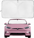 Windshield Sun Shade for Tesla S | Certified 99.87% UVB & 99.02% UVA Protection Car Sun Shade. Award Winning Sunshade for Car Windshield with Patented Technology. Car Window Shades by Kinder Fluff