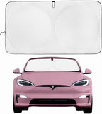 Windshield Sun Shade for Tesla S | Certified 99.87% UVB & 99.02% UVA Protection Car Sun Shade. Award Winning Sunshade for Car Windshield with Patented Technology. Car Window Shades by Kinder Fluff