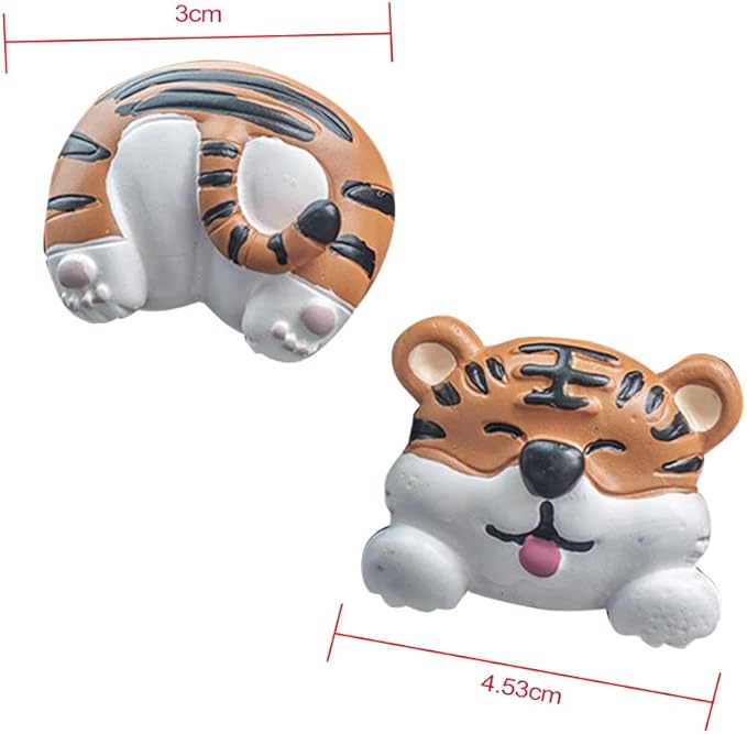 Cute Air Vent Clips, Creative Animal Head and Tail Cartoon Car Air Freshener Vent Clip Car Fragrance Diffuser Perfume Air Conditioner Outlet Vent Clips Decorations, Tiger