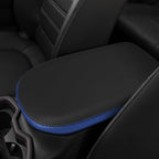 INTGET Center Console Armrest Cover for Toyota RAV4 Accessories 2025 2024 2023 2022 2021 2020 2019 Leather Middle Console Lid Cover Pad Protector Arm Rest Covering Car(Black with Blue)