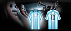 Car Air Freshener Assorted 12 Pack Fan Team Jersey USA|MEXICO|COLOMBIA|BRAZIL ARGENTINA|VENEZUELA Long- Lasting (Team Argentina, Mix 3 Bubble Gum, 3 New Car,3 Vanilla Black,3 Crystal Black)