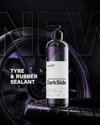 CARPRO DarkSide - Tire & Rubber Sealant, Hydrophobic & Self-Cleaning, Satin Black Shine, UV Protection, Revives Dull Faded Rubber, Ready to Use - 500mL (17oz)