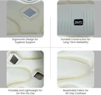 Ergonomic Lumbar Support Cushion, Cream,44.5mm x 410mm x 340mm, Standard Size, for Shoulder and Back Posture, 110-265 lbs Capacity