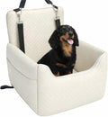 Dog Car Seat for Small/Medium Dogs Under 35lbs, Soft Booster Car Seat with Detachable Washable Cover and Cushion, Memory Foam Pet Car Seat with Safety Belt and Storage Pockets, Puppy Dog Car Bed