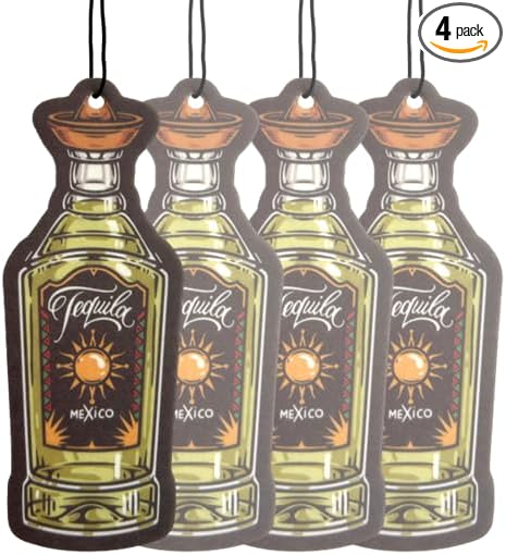 Fresh Fresheners 4 Pack Car Air Fresheners Scented with Premium Oils (El Tequila)