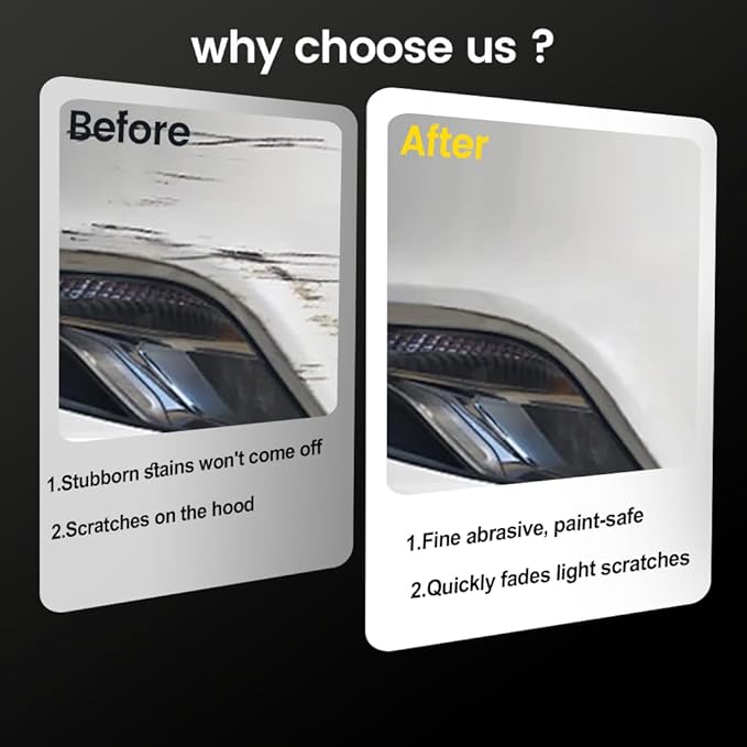 Car Scratch Removal Wax, Remove Medium and Light Scratches, Upgrade Scratch Repair Polishing Wax, Professional Car Scratch Remover Paste with Towel & Sponge (1 Set)