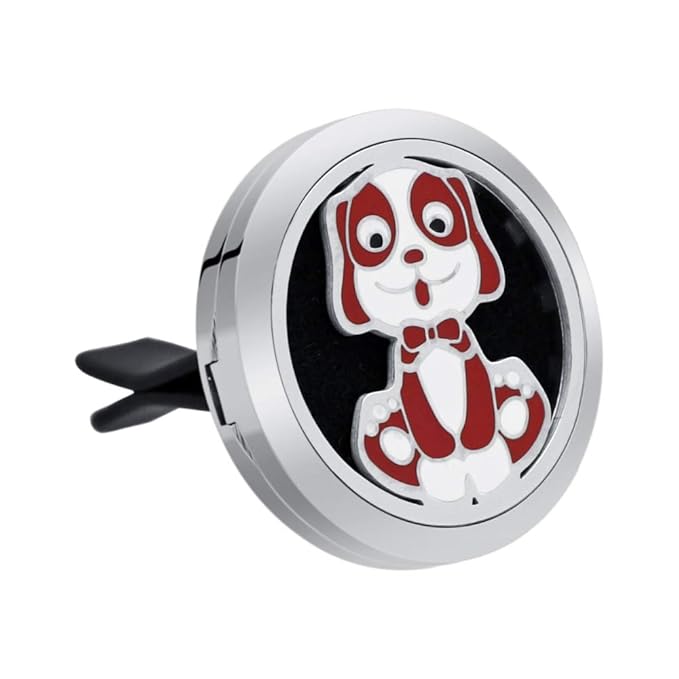 Regular Size (Dog Enamel) 30mm Stainless Steel with 7 pads and 1 essential oil.