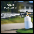 TriNova Foam Cannon for Pressure Washer - Original Wide Neck, Wide Base Heavy Duty Foam Gun for Detailing