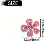 6 Pcs Pink Bling Flower Air Vent Clips, Cute Daisy Car Air Fresheners Vents Clips Car Diffuser Rhinestone Interior Decoration Charm Diamond Car Decor Bling Accessories for Women Girls, Decorations