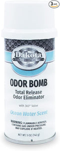 Dakota Odor Bomb Car Odor Eliminator - Ocean Water - 3 Pack