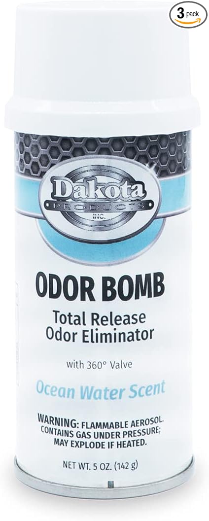 Dakota Odor Bomb Car Odor Eliminator - Ocean Water - 3 Pack