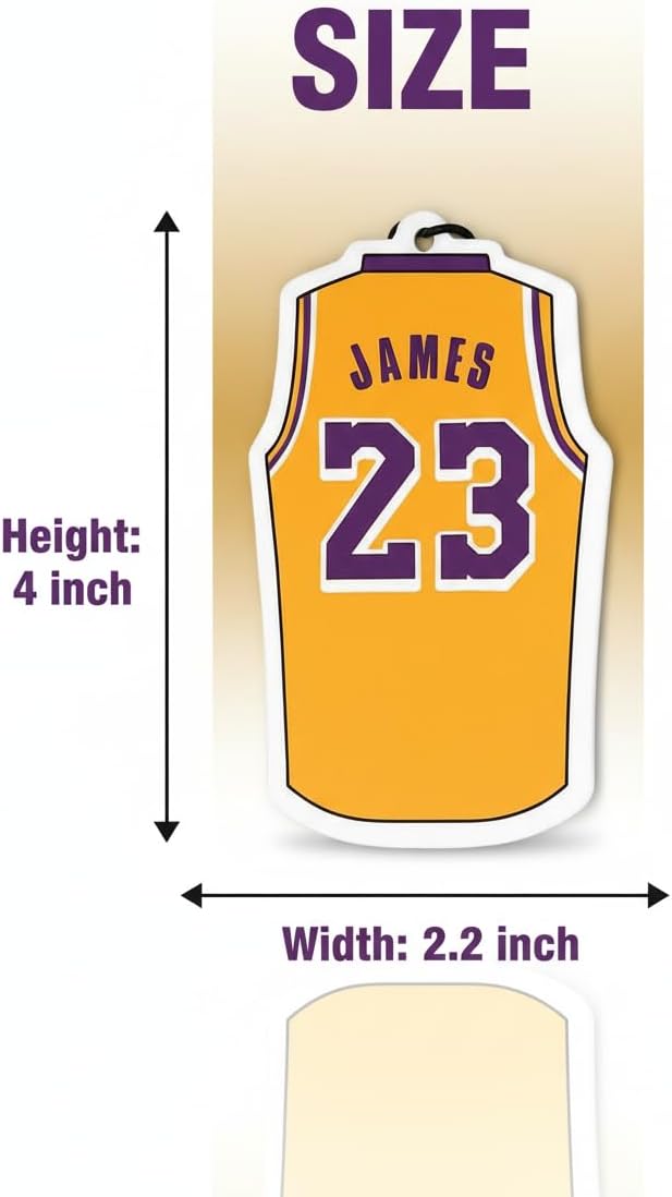 PumpCar 2 pieces basketball shirt double-sided hanging cherry-scented james car air freshener Cool hanging for rearview mirror Car Interior Accessories Gifts
