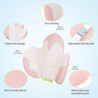 Lumbar Support Pillow for Office Chair, Gaming Chair, Car Driver Seat Back Cushion, Bed & Couch, Gifts for Friends and Parents,Ergonomic Back Support Pillow with Comfortable Memory Foam (Pink/White)