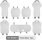 Car Seat Cushion Covers Full Set Front Rear for Tesla Model 3 Highland 2017-2026 Four Seasons Universal Ice Silk Protector Pad Mat (Without Logo)