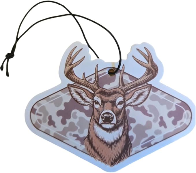 ThatsRad Car Air Freshener Duck Fly Fishing Fish Hunting Stocking Stuffer (One Size, Camo Buck/Leather Scent)