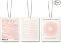 Pink Car Accessories,Cute Car Air Freshener,Preppy Air Freshener Hanging 3 Pcs for Closet Drawer Books Bathroom, Pink Girly Mirror Decor Accessories for Women