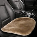 LLB Genuine Sheepskin Car Seat Cushion Seat Covers for Cars Trucks SUV Comfort Seat Protector Pad for Car Driver Seat Car Accessories for Women Office Chair Car Decor (Tan, Front Seat Cushion-1 Pc)