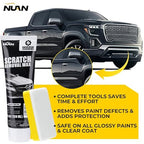 NUAN Car Scratch Remover Wax, Universal Premium Polishing Compound for Deep Scratches, 4 fl oz (120 ML), with Sponge and Cloth,White,NUAN scratch removal wax