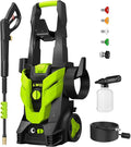 Pressure Washer, Power Washer with 4 Quick Connect Nozzles 1 Foam Cannon, High Pressure Cleaning Machine for Cars/Fences/Driveways/Patios/Farms/Home Cleaning