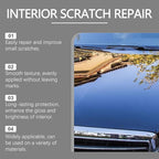 Car Interior Scratch Remover & Dashboard Restorer - 100g Car Trim Restorer Kit, Plastic Scuff Repair Wax with Sponge, Back to Black Trim Restorers for All Vehicles, Dashboard Polish & Decontamination