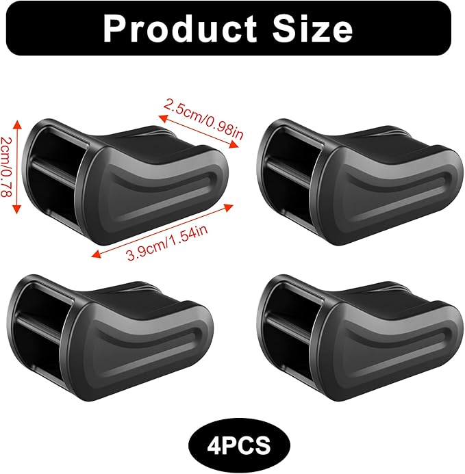 4Pcs Air Freshener Adapter Designed for 2017-2024 Tesla Model 3 and for 2020-2025 Model Y, Car Air Vent Clip, No Adhesive Needed, Tesla Accessories (Air Freshener Not Included)