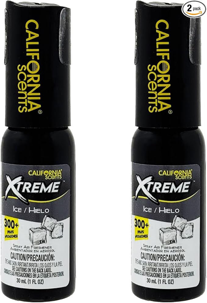 California Scents Xtreme 1 oz. Spray Air Freshener, Ice, 2 Packs
