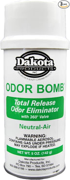 Odor Bomb Odor Eliminator for Home, Car Scent Bomb, Car Deodorizer & Musty Smell Eliminator For Home & Business, One Time Total Release, 5 oz, 3 Pack