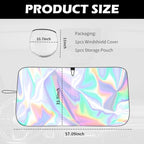 57.09 * 31.5" Windshield Sun Shade Foldable,Upgraded 210T Radium Titanium Silver Car Windshield Cover with Storage Pouch for Automotive Interior Protection,Universal Car Sun Shade (57.09 * 31.5 inch)