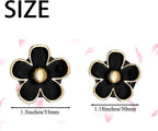 6 Pcs Daisy Flower Air Vent Clip Air Conditioning Outlet Clip Car Air Freshener Clip Car Interior Decor Charm Colorful Car Interior Accessories for Girls Women (Black)