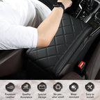 Upgrade Car Console Armrest Pad,Car Armrest Cushion with Comfortable Memory Foam,Premium PU Leather Car Armrest Cover,Universal Car Center Console Pillow,Car Accessories(Black3)